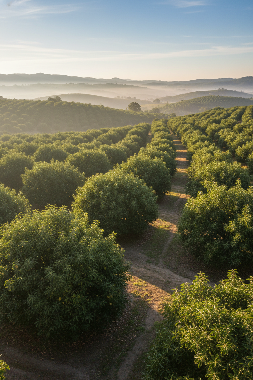 Campo de aguacates en Michoacán